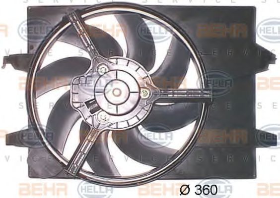 8EW 351 043-671 BEHR+HELLA+SERVICE Cooling System Fan, radiator