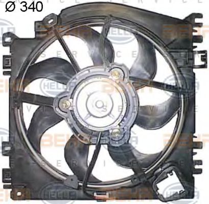 8EW 351 043-701 BEHR+HELLA+SERVICE Cooling System Fan, radiator