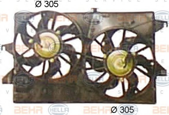 8EW 351 044-441 BEHR+HELLA+SERVICE Cooling System Fan, radiator