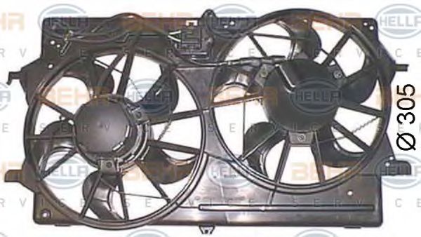8EW 351 044-451 BEHR+HELLA+SERVICE Cooling System Fan, radiator