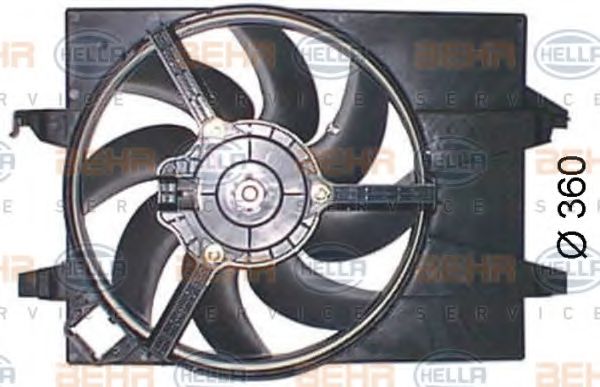 8EW 351 044-551 BEHR+HELLA+SERVICE Cooling System Fan, radiator