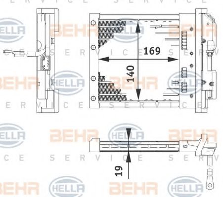 6ZT 351 080-221 BEHR+HELLA+SERVICE Heating / Ventilation Heat Exchanger, interior heating