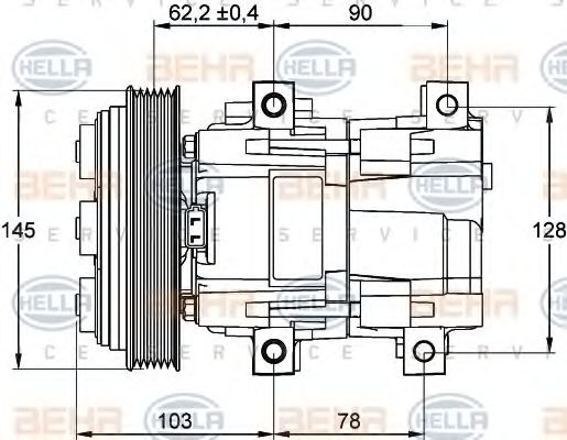 8FK 351 113-171 BEHR+HELLA+SERVICE Compressor, air conditioning