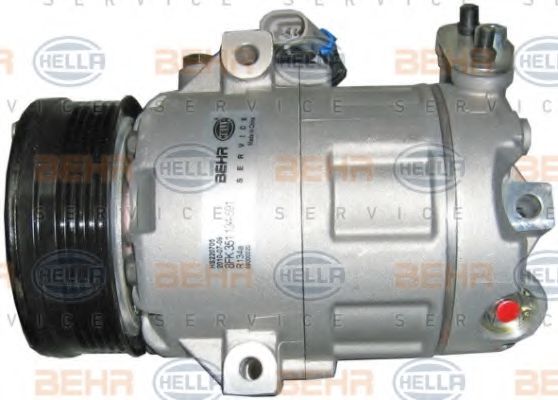 8FK 351 134-591 BEHR+HELLA+SERVICE Compressor, air conditioning
