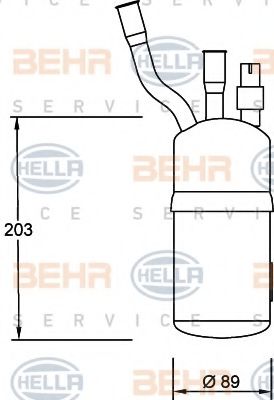 8FT 351 192-321 BEHR+HELLA+SERVICE Dryer, air conditioning