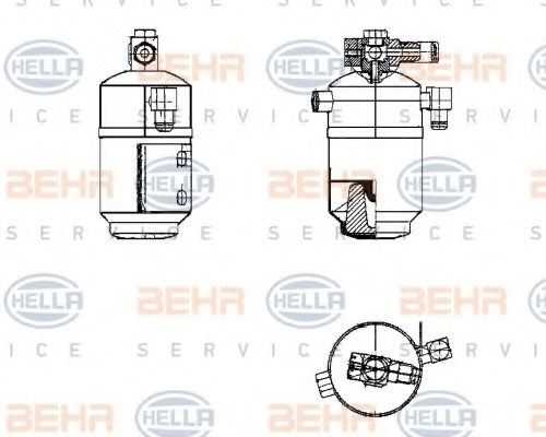 8FT 351 195-181 BEHR+HELLA+SERVICE Dryer, air conditioning