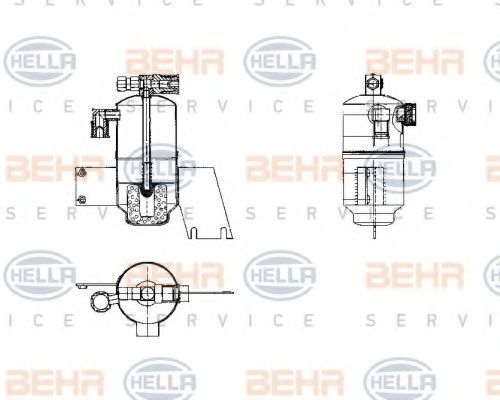 8FT 351 198-171 BEHR+HELLA+SERVICE Air Conditioning Dryer, air conditioning