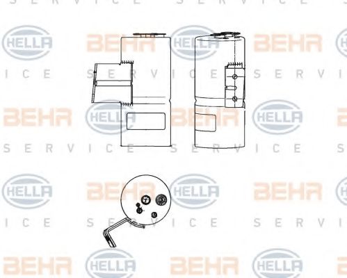 8FT 351 198-501 BEHR+HELLA+SERVICE Dryer, air conditioning