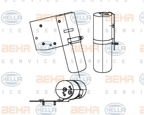 8FT 351 198-551 BEHR+HELLA+SERVICE Air Conditioning Dryer, air conditioning