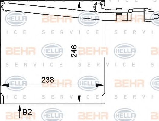 8FV 351 210-041 BEHR+HELLA+SERVICE Evaporator, air conditioning