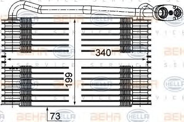 8FV 351 210-171 BEHR+HELLA+SERVICE Evaporator, air conditioning