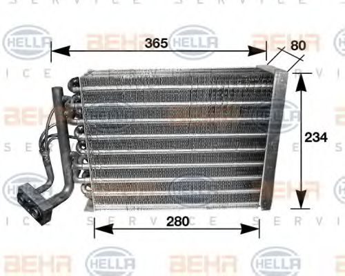 8FV 351 210-251 BEHR+HELLA+SERVICE Evaporator, air conditioning