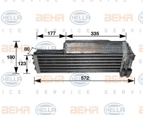 8FV 351 210-291 BEHR+HELLA+SERVICE Air Conditioning Evaporator, air conditioning