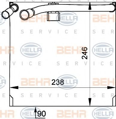 8FV 351 210-321 BEHR+HELLA+SERVICE Evaporator, air conditioning