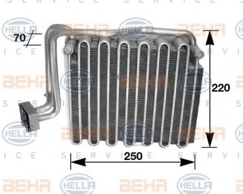 8FV 351 210-491 BEHR+HELLA+SERVICE Evaporator, air conditioning