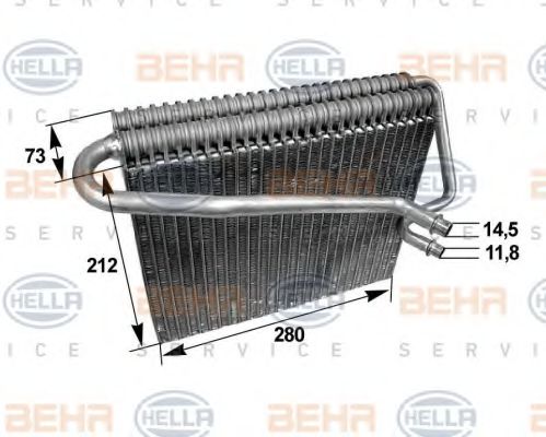 8FV 351 211-031 BEHR+HELLA+SERVICE Air Conditioning Evaporator, air conditioning