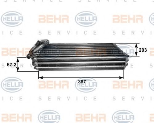 8FV 351 211-101 BEHR+HELLA+SERVICE Evaporator, air conditioning