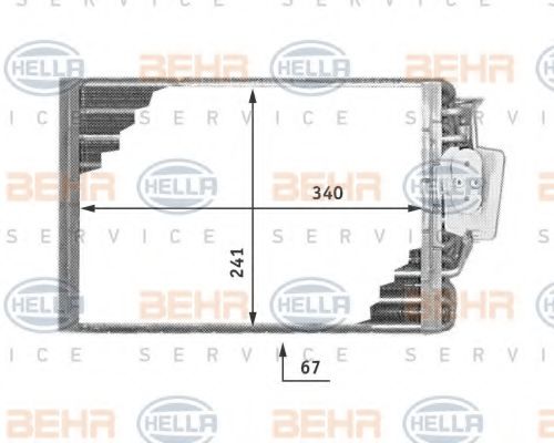8FV 351 211-181 BEHR+HELLA+SERVICE Evaporator, air conditioning
