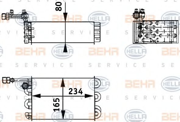 8FV 351 211-211 BEHR+HELLA+SERVICE Evaporator, air conditioning