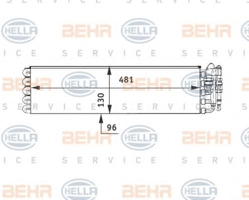 8FV 351 211-491 BEHR+HELLA+SERVICE Evaporator, air conditioning