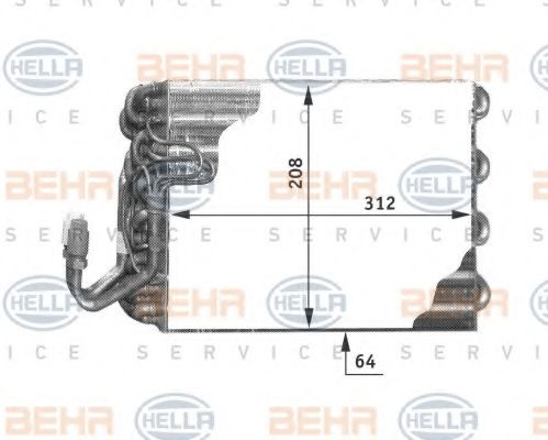 8FV 351 211-541 BEHR+HELLA+SERVICE Evaporator, air conditioning