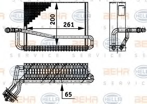 8FV 351 211-551 BEHR+HELLA+SERVICE Evaporator, air conditioning
