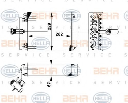 8FV 351 211-651 BEHR+HELLA+SERVICE Evaporator, air conditioning