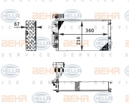 8FV 351 211-671 BEHR+HELLA+SERVICE Evaporator, air conditioning
