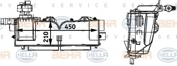 8FV 351 211-681 BEHR+HELLA+SERVICE Evaporator, air conditioning