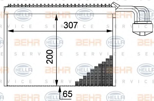 8FV 351 211-711 BEHR+HELLA+SERVICE Evaporator, air conditioning