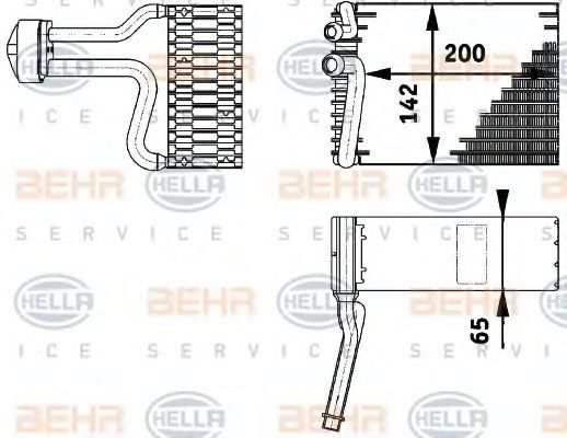 8FV 351 211-751 BEHR+HELLA+SERVICE Evaporator, air conditioning