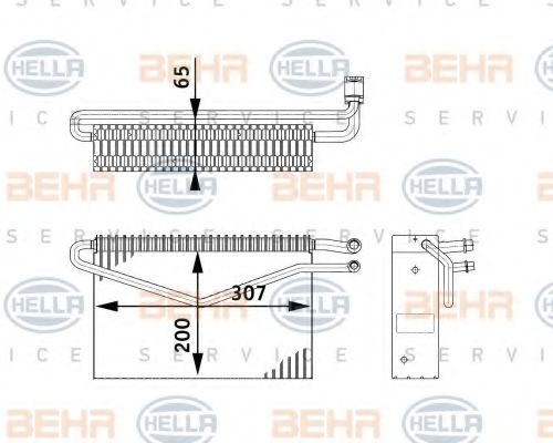 8FV 351 211-761 BEHR+HELLA+SERVICE Evaporator, air conditioning