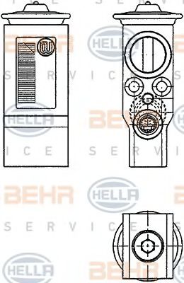 8UW 351 234-231 BEHR+HELLA+SERVICE Расширительный клапан, кондиционер