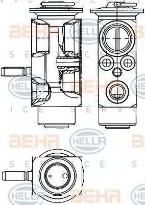 8UW 351 239-611 BEHR+HELLA+SERVICE Расширительный клапан, кондиционер