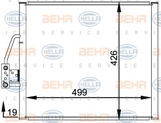 8FC 351 300-001 BEHR+HELLA+SERVICE Condenser, air conditioning