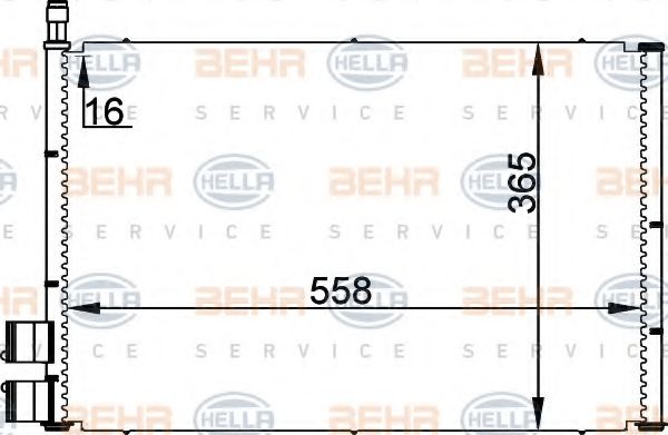 8FC 351 300-354 BEHR+HELLA+SERVICE Condenser, air conditioning
