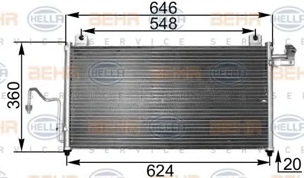 8FC 351 300-471 BEHR+HELLA+SERVICE Air Conditioning Condenser, air conditioning
