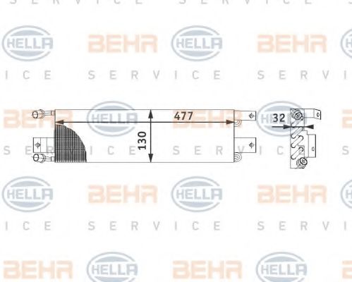8FC 351 301-451 BEHR+HELLA+SERVICE Condenser, air conditioning