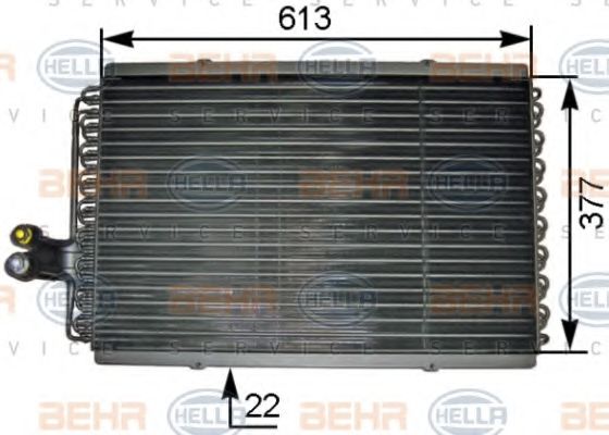8FC 351 301-461 BEHR+HELLA+SERVICE Condenser, air conditioning