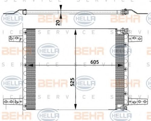 8FC 351 302-031 BEHR+HELLA+SERVICE Condenser, air conditioning