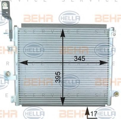 8FC 351 303-101 BEHR+HELLA+SERVICE Condenser, air conditioning
