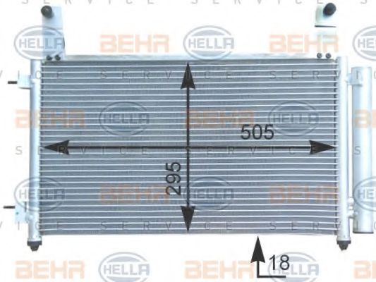8FC 351 303-141 BEHR+HELLA+SERVICE Condenser, air conditioning