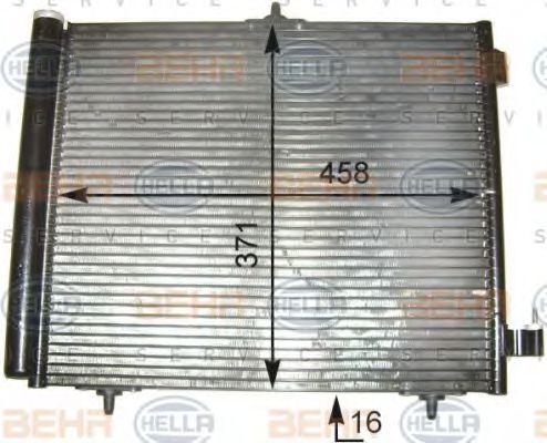 8FC 351 303-541 BEHR+HELLA+SERVICE Air Conditioning Condenser, air conditioning