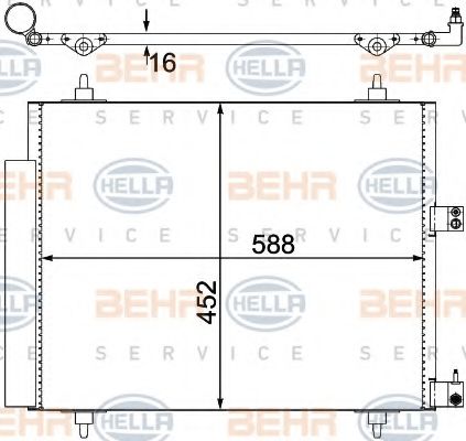 8FC 351 305-221 BEHR+HELLA+SERVICE Condenser, air conditioning
