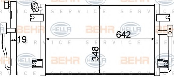 8FC 351 305-301 BEHR+HELLA+SERVICE Condenser, air conditioning
