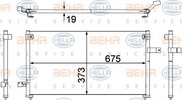 8FC 351 307-381 BEHR+HELLA+SERVICE Kondensator, Klimaanlage