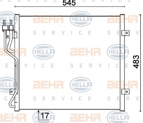 8FC 351 307-531 BEHR+HELLA+SERVICE Condenser, air conditioning