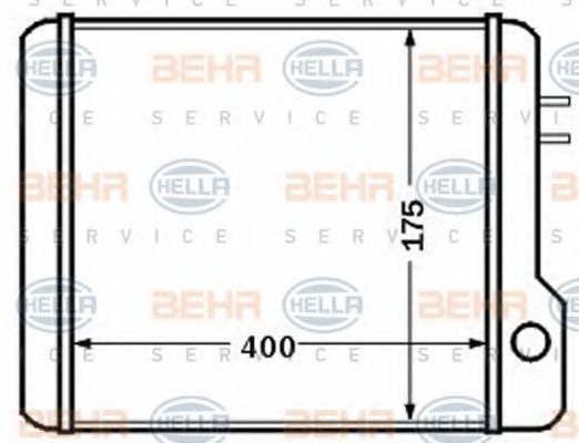 8FH 351 308-371 BEHR+HELLA+SERVICE Heat Exchanger, interior heating