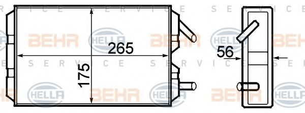 8FH 351 308-751 BEHR+HELLA+SERVICE Heat Exchanger, interior heating