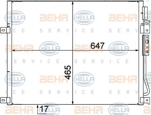 8FC 351 309-111 BEHR+HELLA+SERVICE Condenser, air conditioning